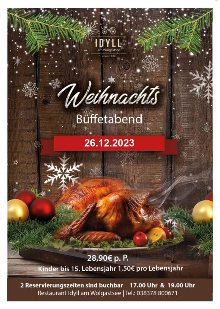 Weihnachten im Restaurant Idyll am Wolgastsee 2